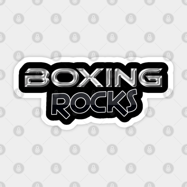 Boxing Rocks Boxing Fans T Shirt Sticker by JumpRopeaDope